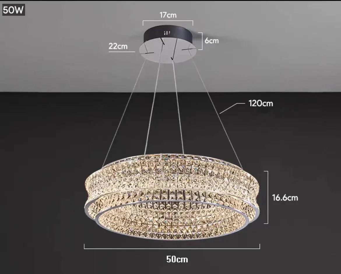 Gold Crystal Restaurant Chandelier