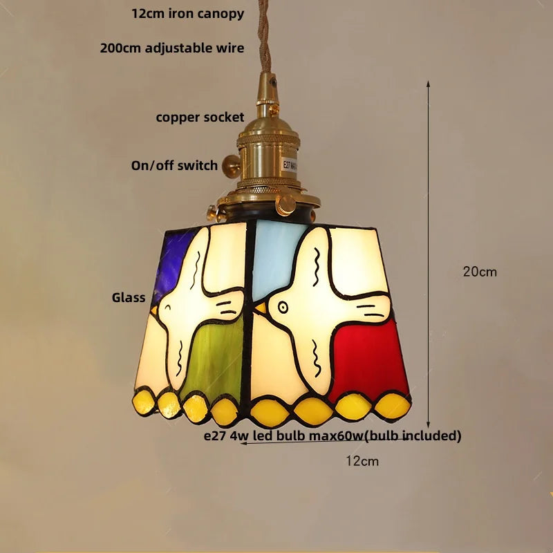 DecorBites™ Copper Knob Switch LED Pendant Lamp, Adjustable Glass Dining Room Lighting