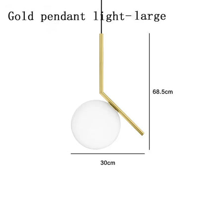 DecorBites™ Glass Ball LED Chandelier Light Lamparas Bedside Night Light Decor