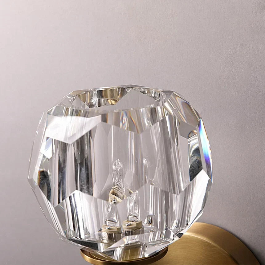 DecorBites™ Crystal Wall Sconce: Modern LED Fixture for Bedroom, Living Room, and Hallway