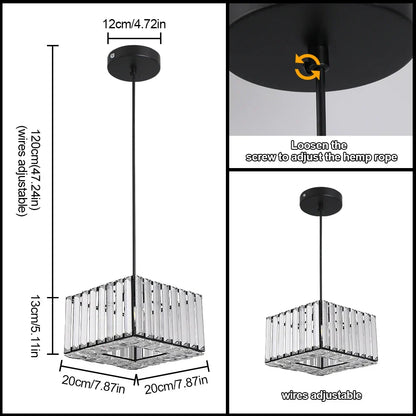 DecorBites™ Crystal LED Pendant Light for Kitchen Dining Living Room