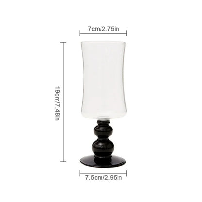 DecorBites™ 400ml Goblet Glass Coffee Cup Drinkware Tea Mug Heat-Resistant Water Cup.