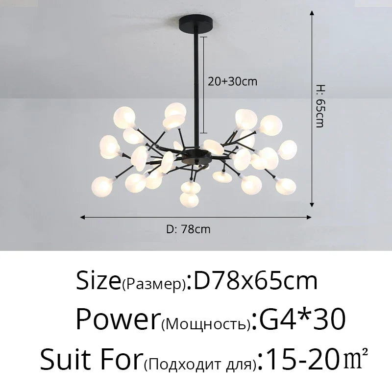 DecorBites™ LED Firefly Chandelier: Modern Nordic Ceiling Lights for Luxury Home Decor
