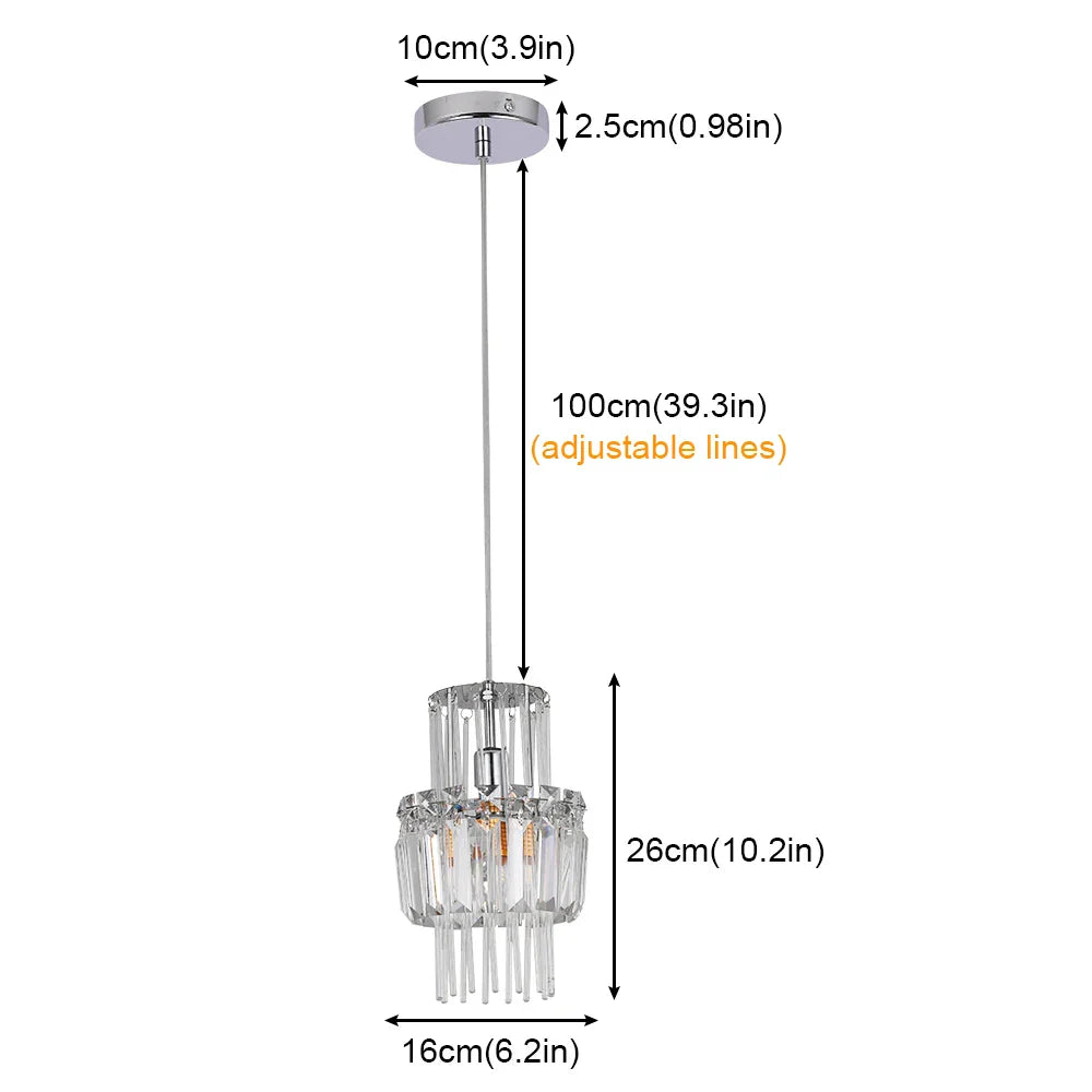 DecorBites™ Crystal Glass Ceiling Chandelier for Bright Home Hotel Decor