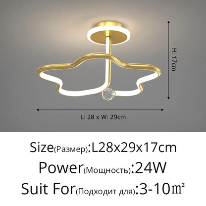 DecorBites™ Black Crystal Chandelier for Bedroom and Living Room Lighting