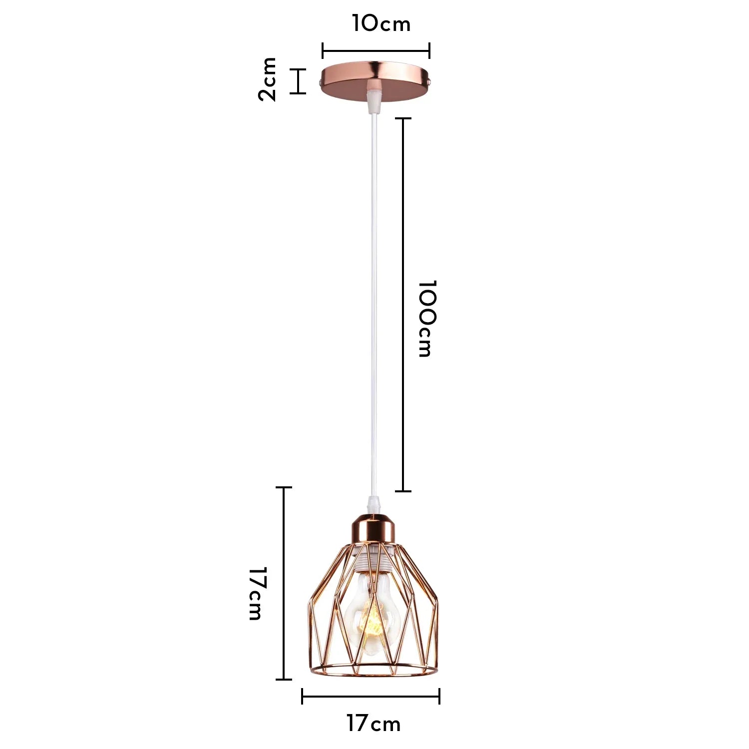 Gold Industrial Pendant Light Adjustable Height