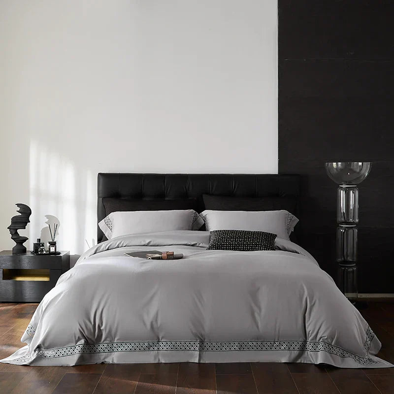 DecorBites™ Egyptian Cotton Luxury Hotel Bedding Set: Duvet, Sheet, Pillowcases