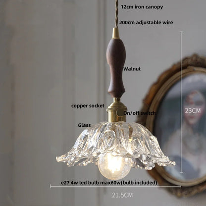 DecorBites™ Glass LED Pendant Light Fixture for Modern Home Decor