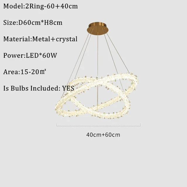 Crystal Round Chandelier Light
