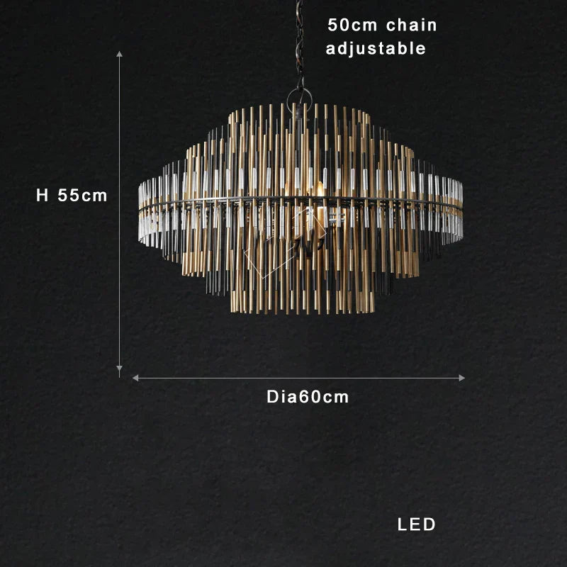 DecorBites™ Brass Pendant Light Fixture Italian Designer Hanglamp for Villa Decoration