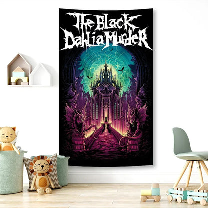 DecorBites™ Black Dahlia Murder Metal Band Tapestry: Rock Music Poster for Studio Bar