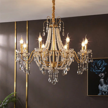 DecorBites™ French Pearl Chandelier, Elegant Retro Design for Luxurious Living Spaces