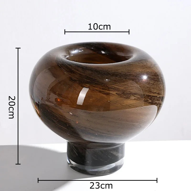 Gradient Circle Glass Vase