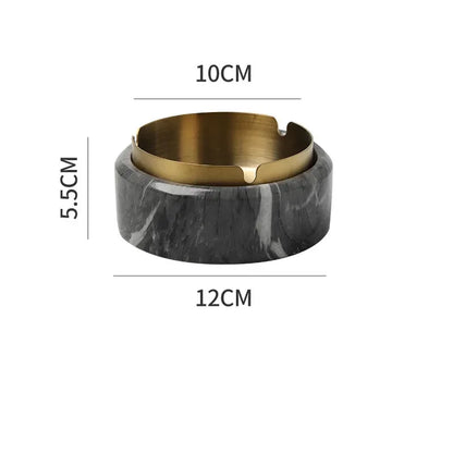 DecorBites™ Gold Plated Marble Texture Ashtray - Smoking Accessories Weed Tray