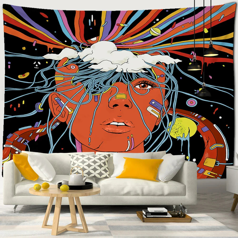 Anime Girl Tapestry Art