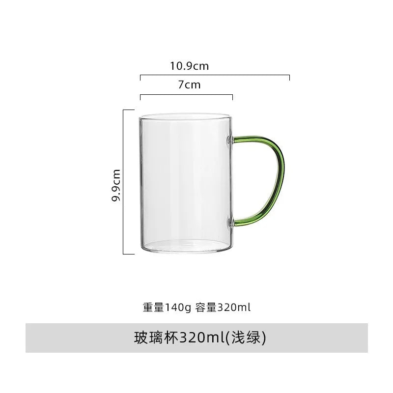 Glass Round Handle Cup