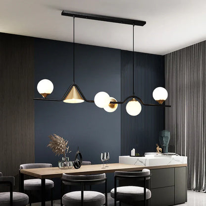 DecorBites™ Linear Hanging Lamp Minimalist Chandelier Modern Nordic Dining Table Lantern
