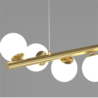 DecorBites™ Glass Ball Gold Chandelier: Nordic Style Dining Room Kitchen Lighting