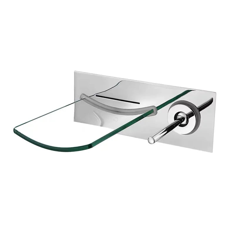 DecorBites™ LED Waterfall Wall Mount Bath Faucet with Temperature Control