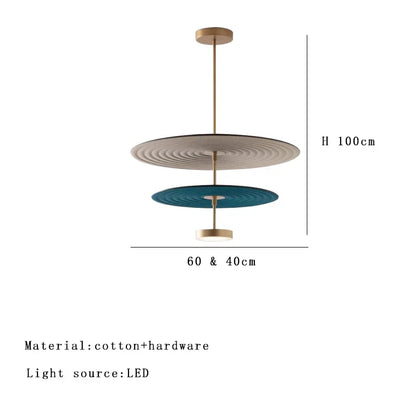 DecorBites™ Cotton Round LED Pendant Lights Green Red Art Decoration Offices Bedrooms