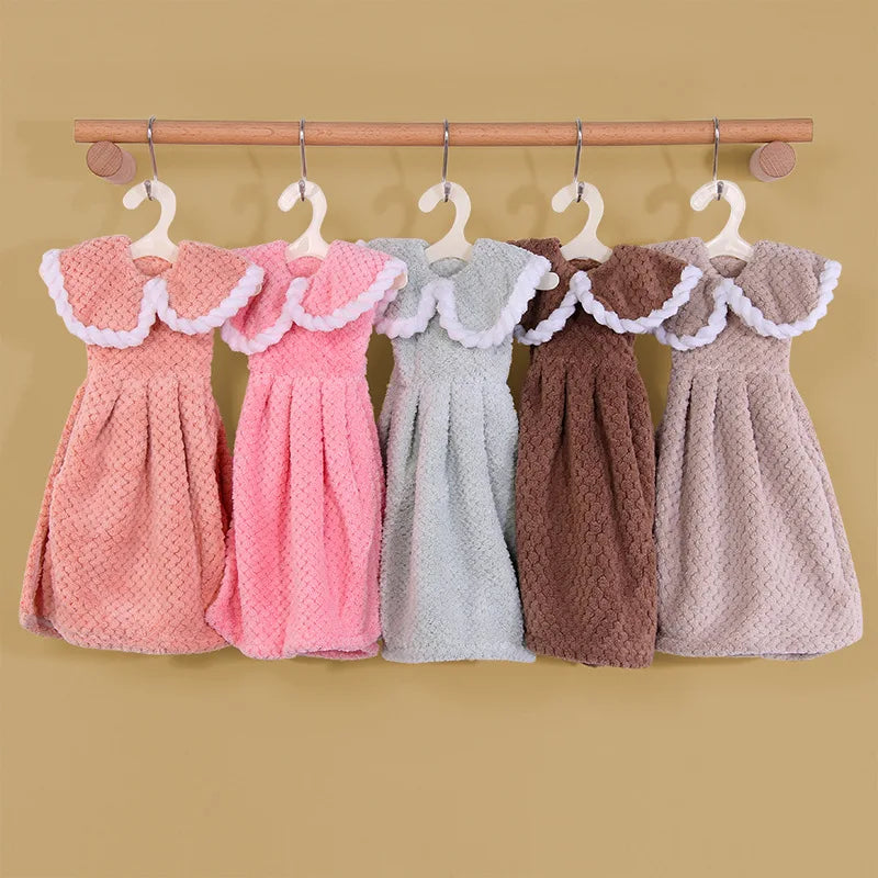 Coral Velvet Hand Towels Microfiber Kids Bathroom