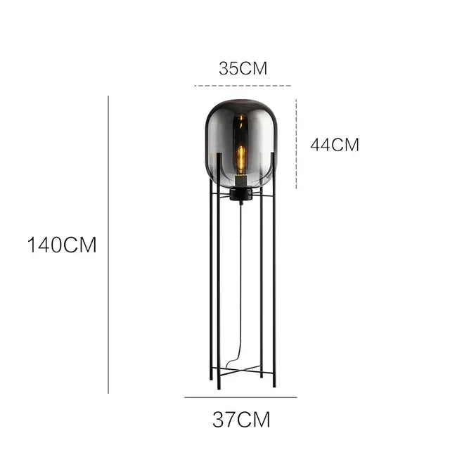 DecorBites™ Glass Ball LED Floor Lamp - Postmodern Scandinavian Design