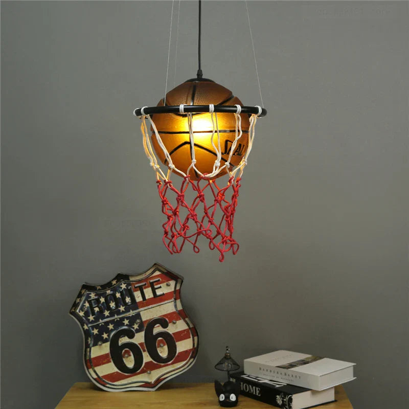 DecorBites™ Basketball Pendant Lights: Modern Kitchen & Living Room Hanging Lamps