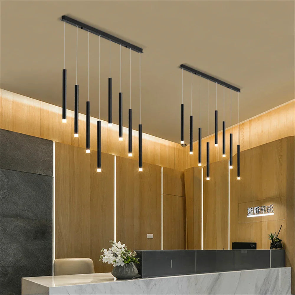 DecorBites™ Glossy Cylindrical Chandelier for Bar, Restaurant, Bedside, and Company Front Desk