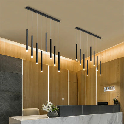 DecorBites™ Glossy Cylindrical Chandelier for Bar, Restaurant, Bedside, and Company Front Desk