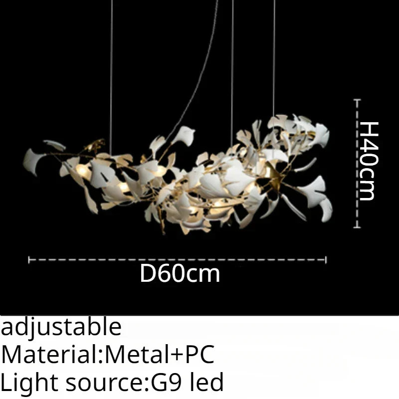 Golden Ceramic Branch Chandelier