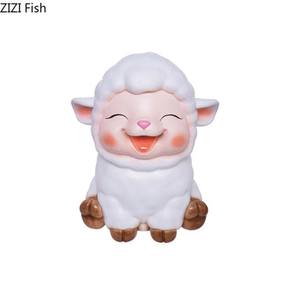 DecorBites™ Little Lamb Child Savings Jar Piggy Bank Aesthetic Desk Ornament Sculpture