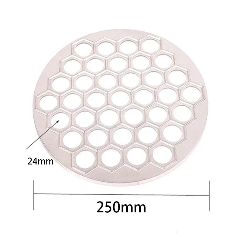 DecorBites™ 37-Hole Aluminum Dumpling Maker Mold for Samosas, Pelmeni, Ravioli