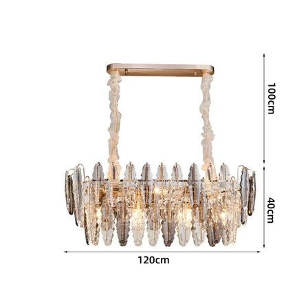 DecorBites™ Gold Crystal Chandelier Lighting for Living Room
