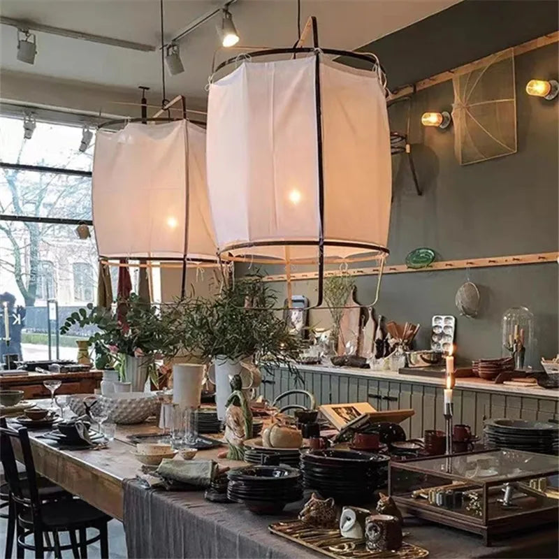 Linen Boho Pendant Light