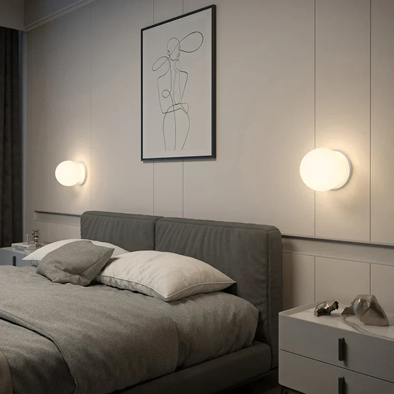 DecorBites™ Glass Ball LED Wall Lamp for Bedroom Living Room Indoor Lighting