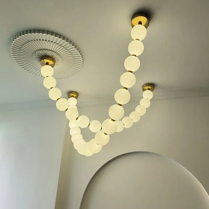 DecorBites™ Glass Gold Pendant Light for Living Room Luxury Bubble Necklace