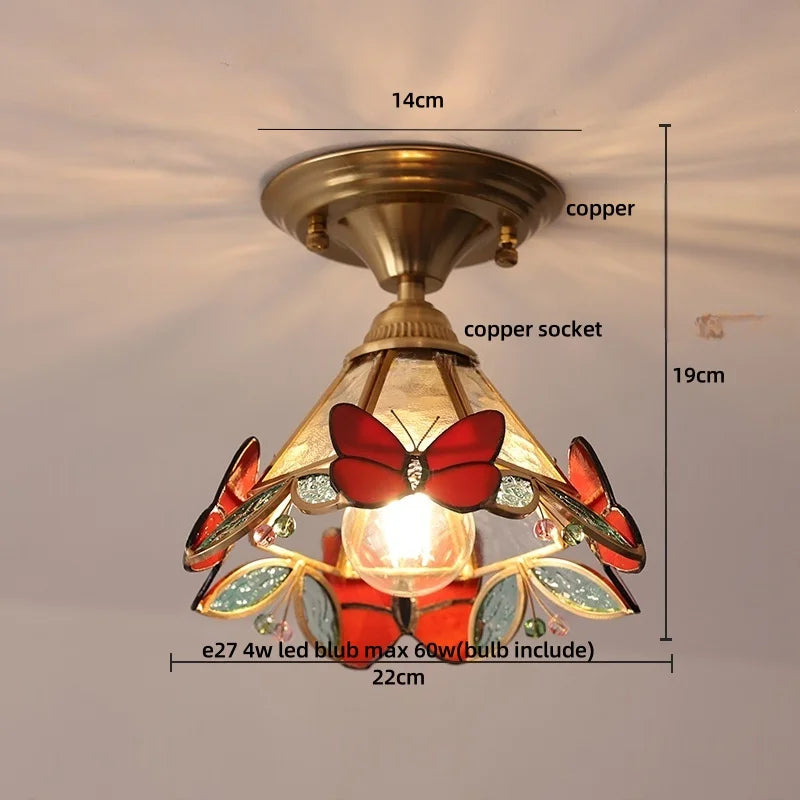 DecorBites™ Glass LED Ceiling Lamp Modern Copper Socket Ceiling Lights
