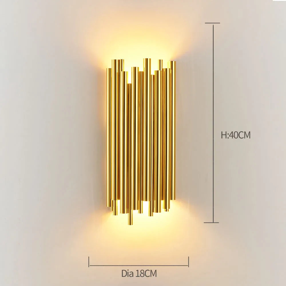 Gold Crystal LED Sconce WG610 Large Design