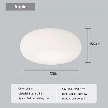 DecorBites™ Cream Apple LED Pendant Light for Cozy Illumination in Home Décor
