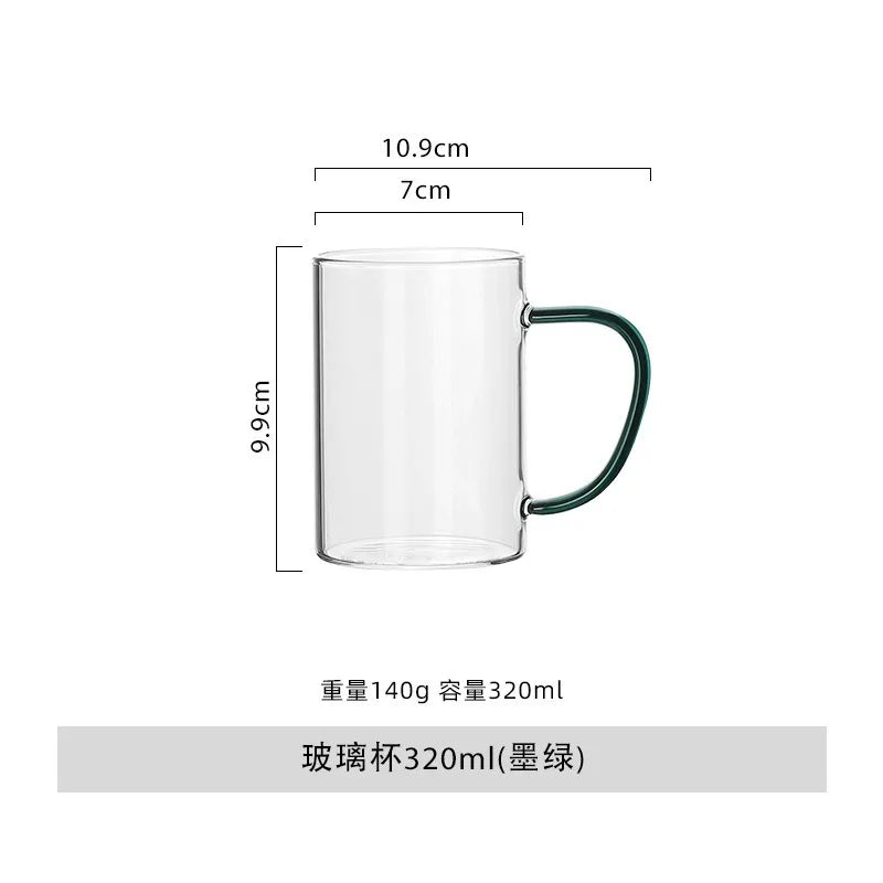 Glass Round Handle Cup