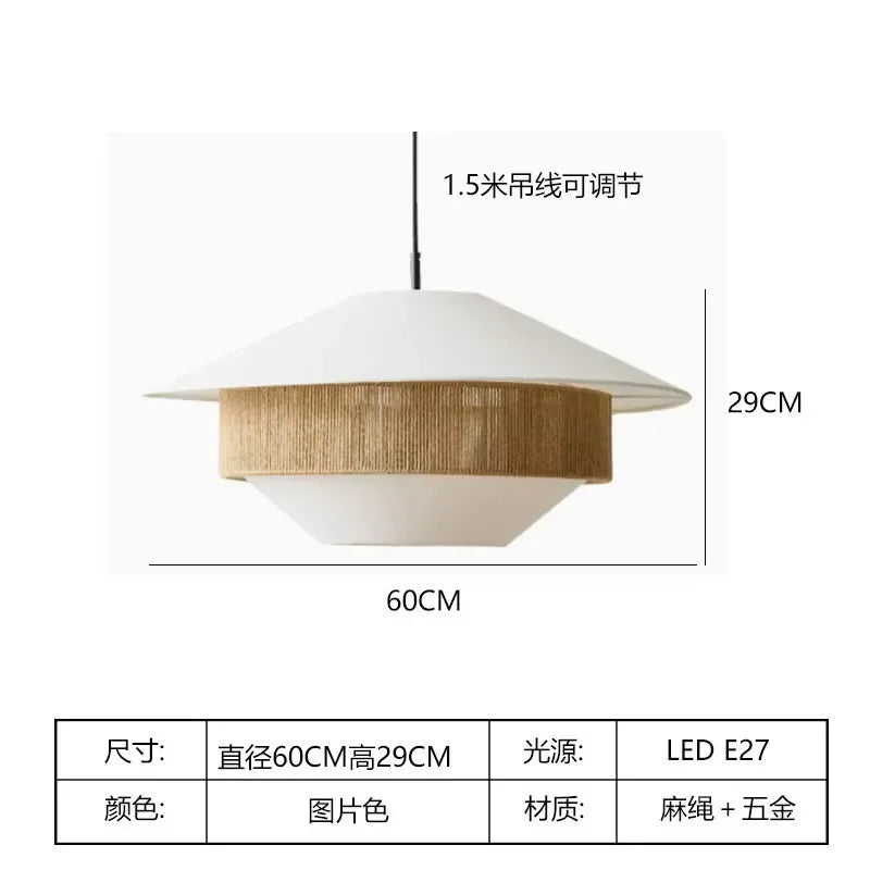 Hemp Rope Chandelier 60cm Japanese Hemp Design