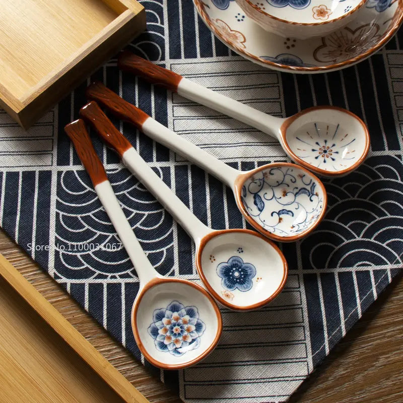 Ceramic Hand-Painted Spoon Set