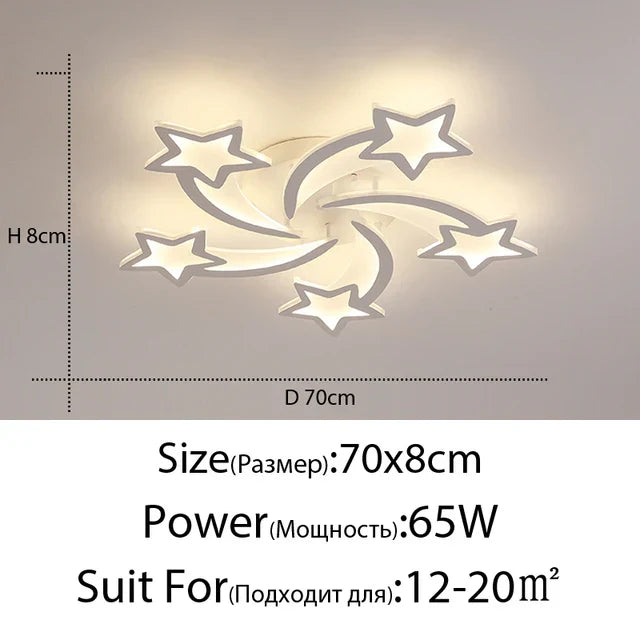 DecorBites™ LED Acrylic Chandelier Lights with Remote for Home Indoor Lighting