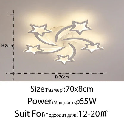 DecorBites™ LED Acrylic Chandelier with Remote for Bedroom Dining Living Room Lighting