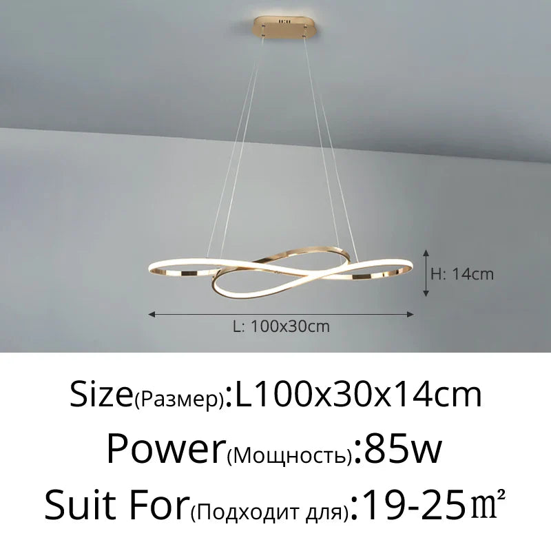 Nordic Minimalist Metal Pendant Light Chandelier