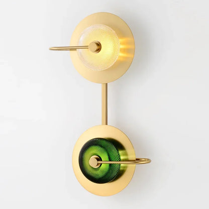 DecorBites™ Green Crystal Wattle Circle Wall Lamp - Nordic Minimalist Art Deco Lights