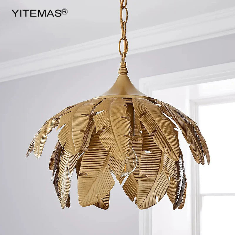 Gold Leaves Pendant Light