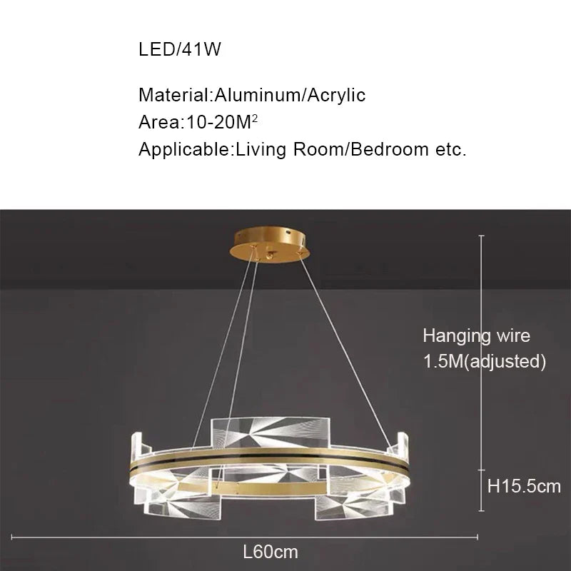 DecorBites™ Gold LED Pendant Lights Modern Living Room Dining Kitchen Bar Decor Lighting