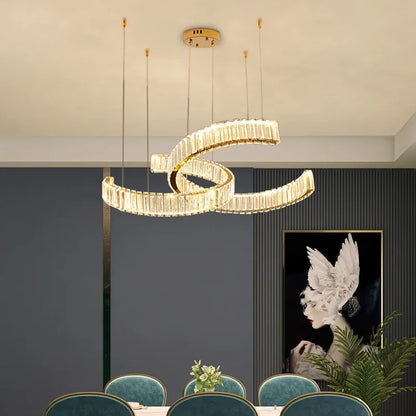 DecorBites™ Crystal LED Pendant Lights Remote Control Dimmable Suspension Lamp