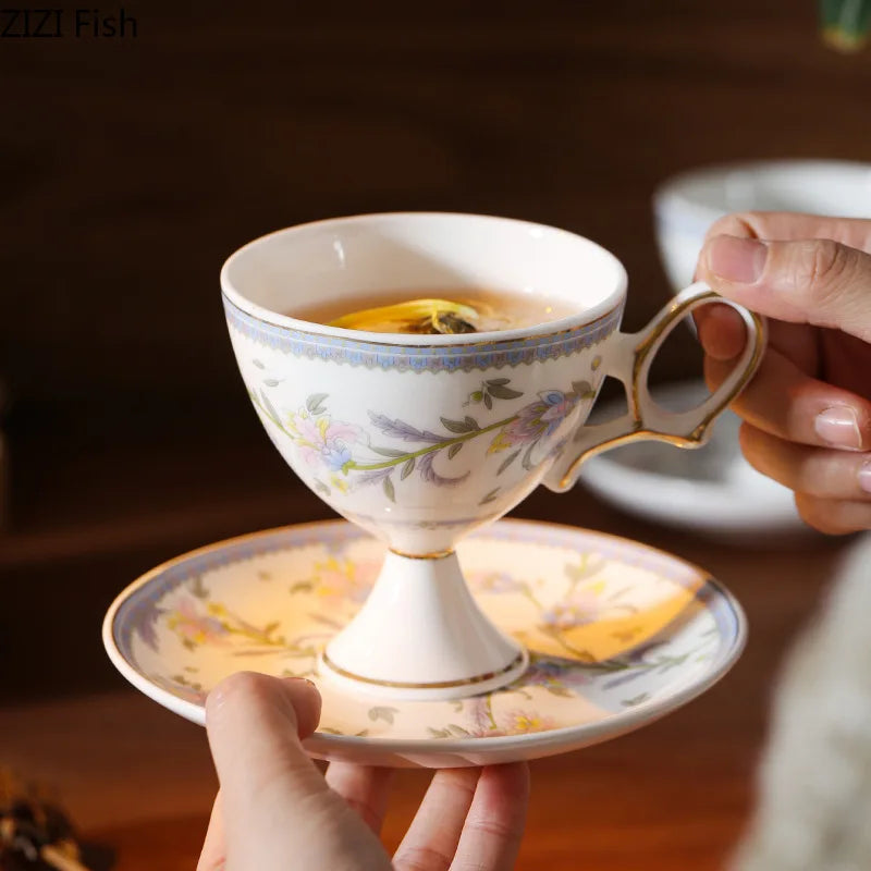 Gold Ceramic Goblet Set